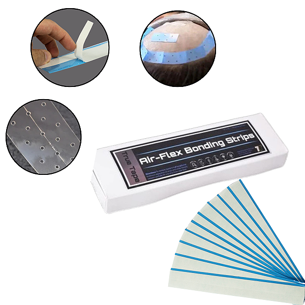 Fitas Adesivas Para Prótese Capilar Air Flex Bonding Azul 30 cm x 4.0 cm 10 unidades