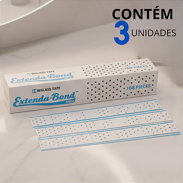 Fita Adesiva Extenda Bond Em Gel 30cm x 4,0cm 3 Unidades
