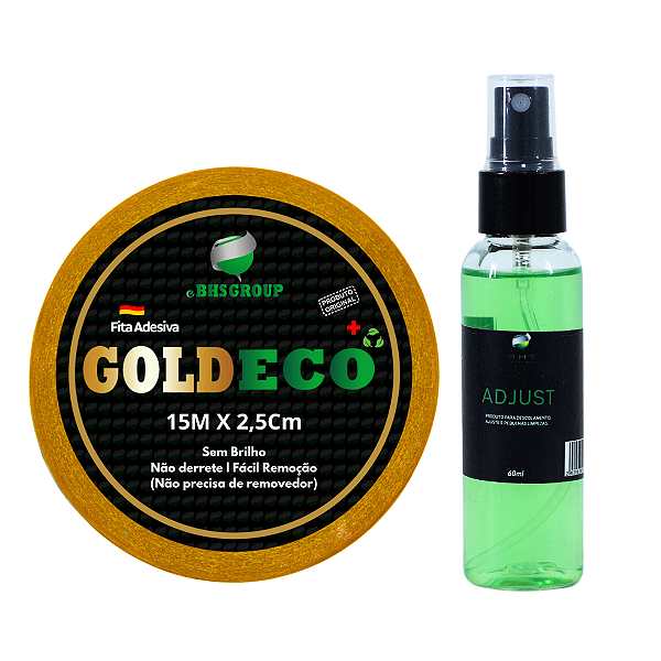 Kit De Manutenção Removedor Adjust 60 ml + Fita Adesiva Goldeco 15m x 2.5cm Protese Capilar Silicone Hibrida , Peruca , Aplique Hair , BHS