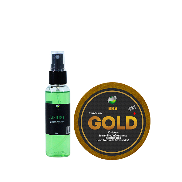 Kit De Manutenção Removedor Adjust 60ml + Fita Adesiva Gold + 10m x 2.5cm Protese Capilar Silicone Hibrida , Peruca , Aplique Hair , BHS
