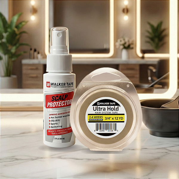 Kit Proteção & Fixação - Scalp Protector 60 ml + Fita Adesiva Ultra Hold 12 yards x 1,9cm