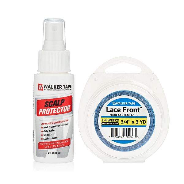 Kit De Manutenção Scalp Protector 60ml, Fita Adesiva Azul Lace Front 3 Yards x 1.9cm