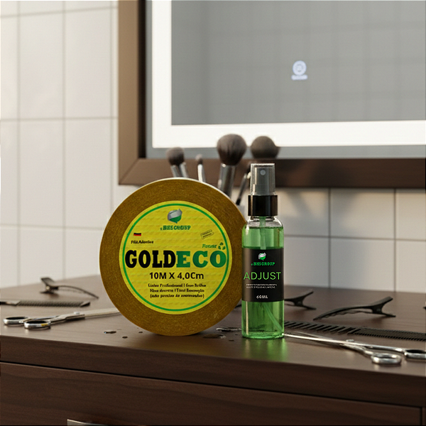 Kit Limpa Fácil - Fita Adesiva Goldeco 10m x 4.0cm + Removedor Adjust 60ml