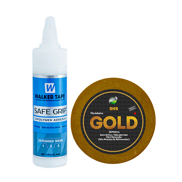 Kit De Manutenção Fita Adesiva Gold 25 metros X 2.5 cm + Cola Safe Grip 41ml