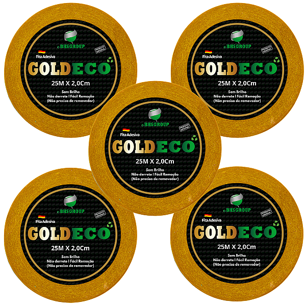 Fita Adesiva Gold 25 metros x 2,0 cm 5 Unids l Não Derrete Protese Capilar Silicone Hibrida , Peruca , Aplique Hair , BHS