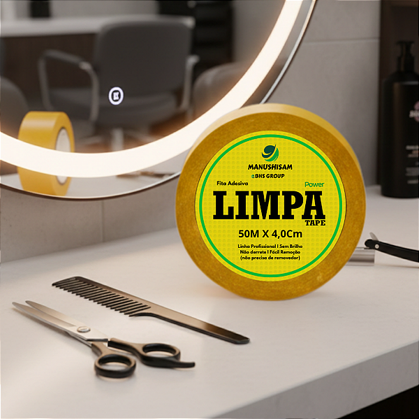 Fita Adesiva Limpa Tape Power 50 metros x 4,0 cm Para Prótese Capilar Original l Não Derrete , Silicone Hibrida , Peruca , Aplique Hair , BHS