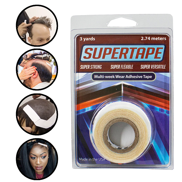 Fita Adesiva Super Tape 3 yards x 1,3 cm Para  Prótese Capilar  Não Derrete  Protese Capilar Silicone Hibrida , Peruca , Aplique Hair , BHS