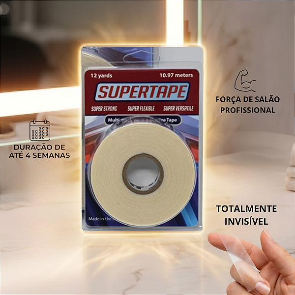 Fita Adesiva Super Tape 11m x 2,5cm Prótese Capilar