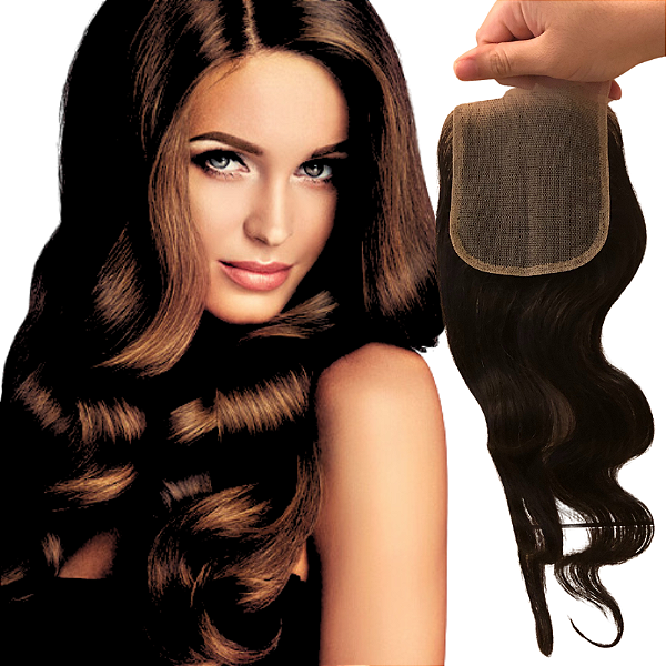 Topo Feminino Closure Cor Natural  10 x 10cm -  40 cm