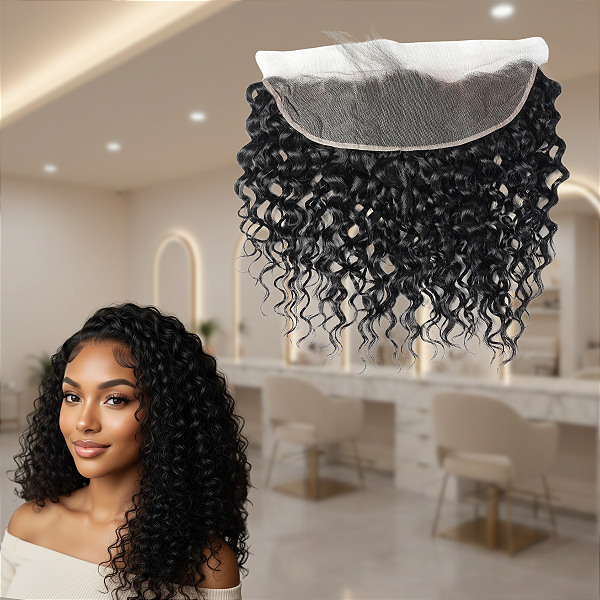 Closure Frontal Feminina Cor Castanho Natural 10X33cm 110% Densidade