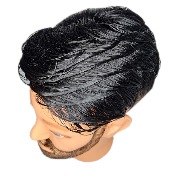 Prótese Capilar Resistente Transpirável 15 x 20 cm #1B Castanho Escuro Corte 03