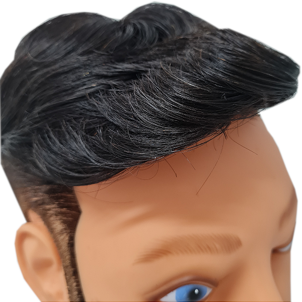 Prótese Capilar Masculina Micropele 20x25cm Pronta para Uso Corte 2