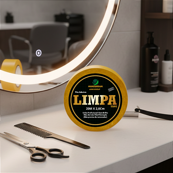 Fita Adesiva Para Prótese Capilar Limpa Tape 20m X 2,0Cm Não Derrete Para Bases Silicone Hibrida , Peruca , Aplique