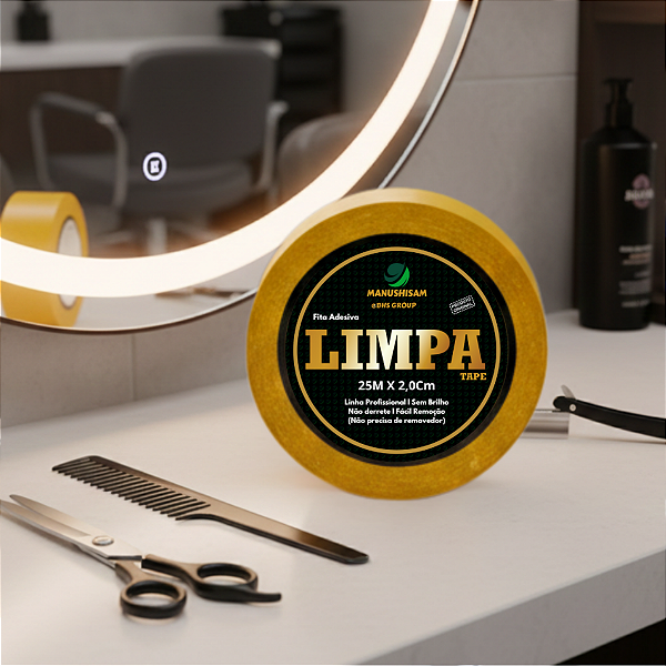 Fita Adesiva Para Prótese Capilar Limpa Tape 25m X 2,0Cm Não Derrete Silicone Hibrida , Peruca , Aplique Hair , BHS