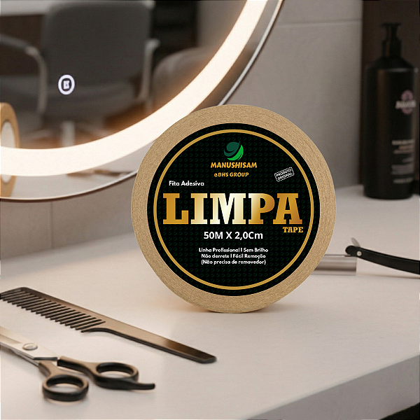 Fita Adesiva Para Prótese Capilar Limpa Tape 50m X 2,0Cm Não Derrete Silicone Hibrida , Peruca , Aplique Hair , BHS
