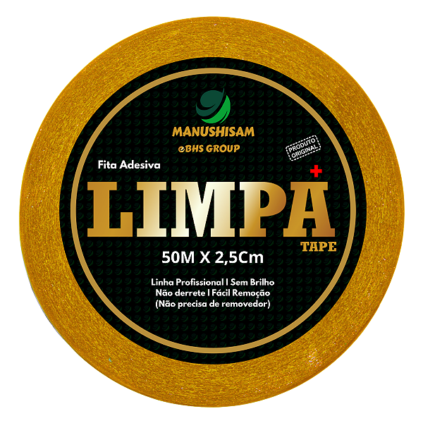 Fita Adesiva Limpa Tape+ 50m X 2,5cm Não Derrete  Protese Capilar Silicone Hibrida , Peruca , Aplique Hair , BHS