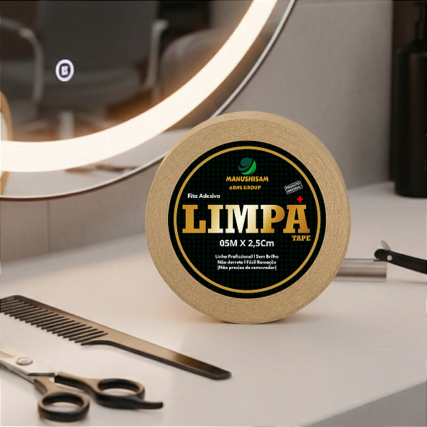 Fita Adesiva Limpa Tape + Para Prótese Capilar 05m X 2,5Cm Não Derrete Protese Capilar Silicone Hibrida , Peruca , Aplique Hair , BHS