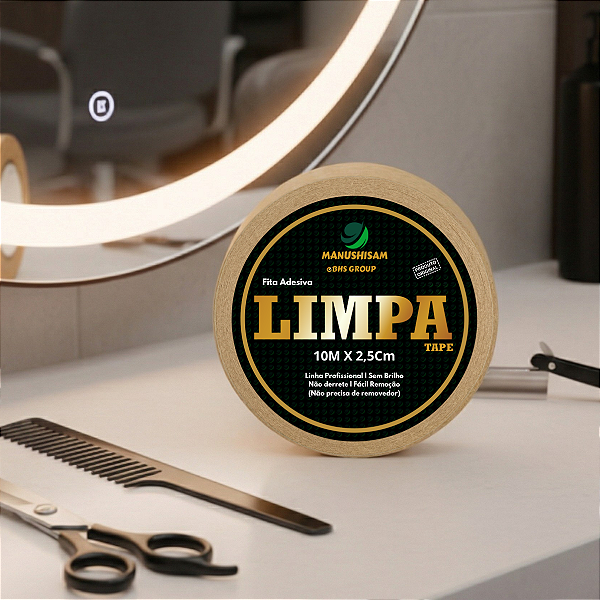 Fita Adesiva Limpa Tape+ Para Prótese Capilar 10M X 2,5Cm Não Derrete Protese Capilar Silicone Hibrida , Peruca , Aplique Hair , BHS