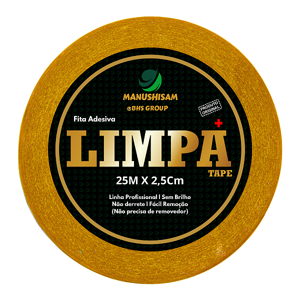 Fita Adesiva Limpa Tape+  25M X 2,5Cm Não Derrete  Protese Capilar Silicone Hibrida , Peruca , Aplique Hair , BHS