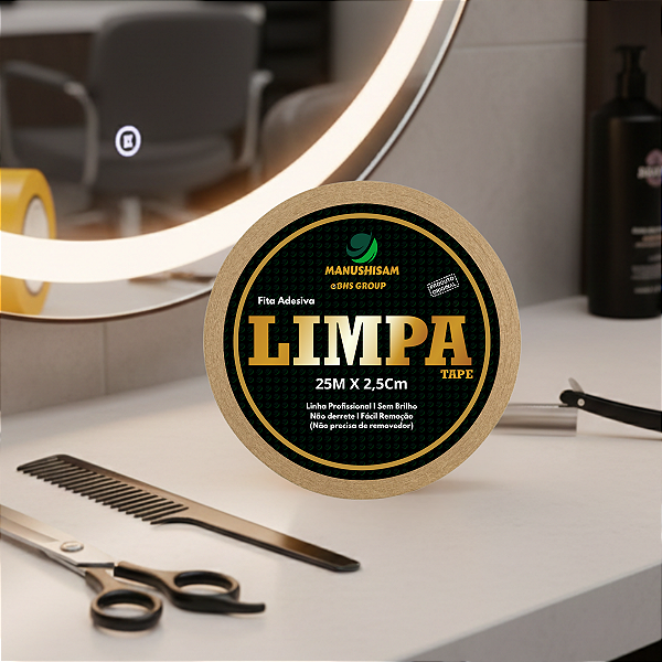 Fita Adesiva Limpa Tape+ 25M X 2,5Cm Não Derrete Protese Capilar Silicone Hibrida , Peruca , Aplique Hair , BHS