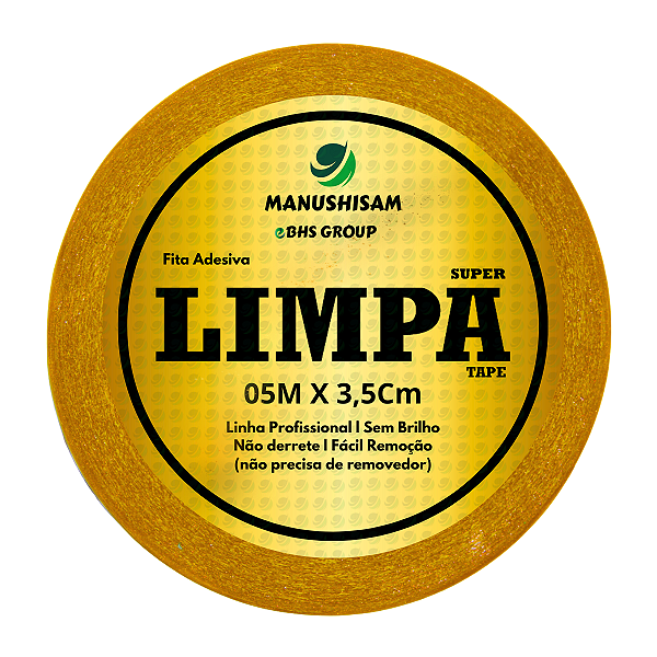 Fita Adesiva Dupla Face Limpa Tape Super Original BHS Para Prótese Capilar 05M X 3,5Cm