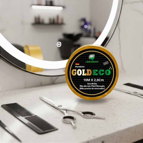 Fita Adesiva Capilar Goldeco 10m x 2.0cm P/ Próteses Capilares E Perucas