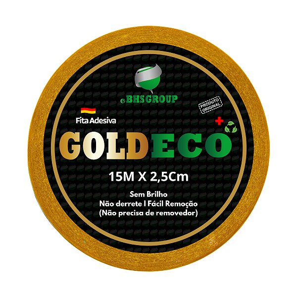 Fita Adesiva Capilar P/ Próteses E Perucas 15 mx 2,5cm Gold Eco Não Derrete