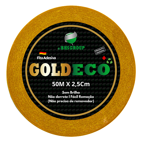 Fita Gold Eco Dupla Face Em Gel P/ Próteses E Perucas 50m x 2,5cm  Não Derrete