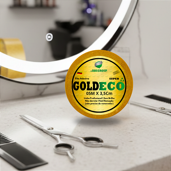 Fita Adesiva Dupla Face 5mx 3,5cm P/ Próteses Capilares Goldeco
