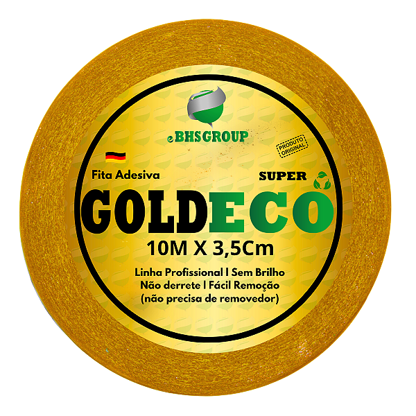 Fita Adesiva Gold Eco Super 10m x 3,5cm P/ Perucas E Próteses Capilares Não Derrete