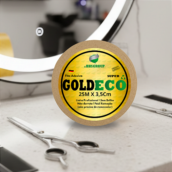Fita Adesiva Dupla Face Gold Eco Super 25m x 3,5cm Prótese Capilar