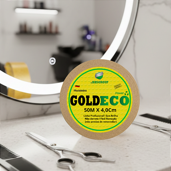 Fita Adesiva Dupla Face Gold Eco Power 50m x 4,0cm Prótese Capilar