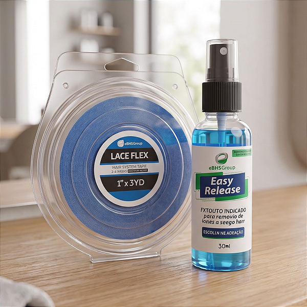 Kit Performance Total - Fita Adesiva Azul Lace Flex 3m x 2,5cm + Removedor Easy Release 30ml