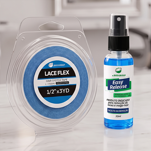 Kit Performance Total - Fita Adesiva Azul Lace Flex 3m x 1,3cm + Removedor Easy Release 30ml