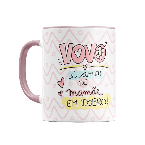 Caneca Vovó é Amor de Mãe em Dobro