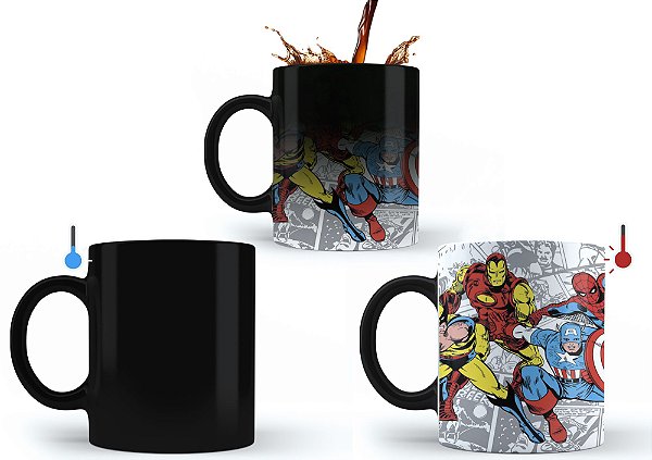 Caneca Mágica Avengers Vingadores