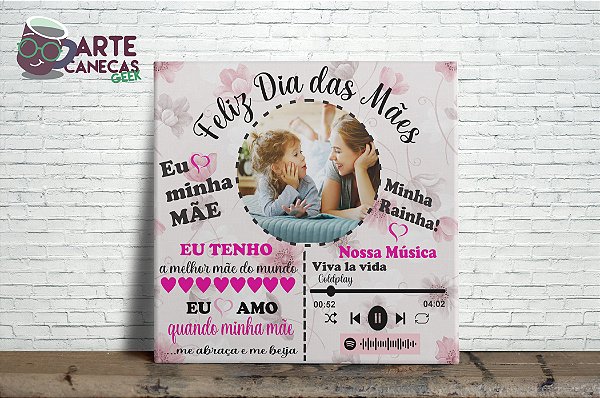 Azulejo Personalizado Dia das Mães Spotfy