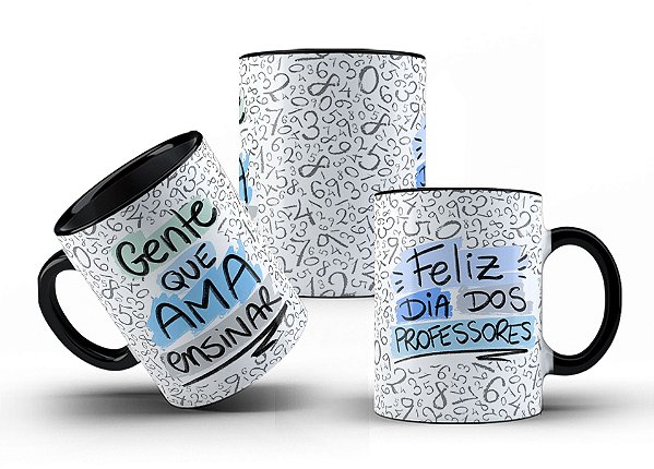 Caneca Feliz Dia Dos Professores Preta