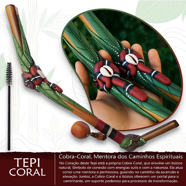Tepi Cobra Coral - aplicador de Rapé