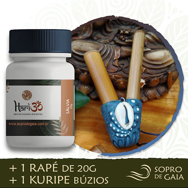 Kit 1 Rapé + Kuripe Búzios
