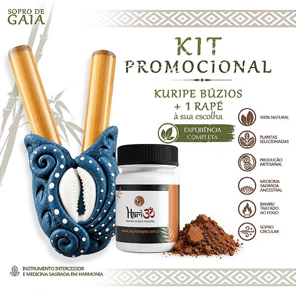 Kit Kuripe Búzios + Rapé HariOM