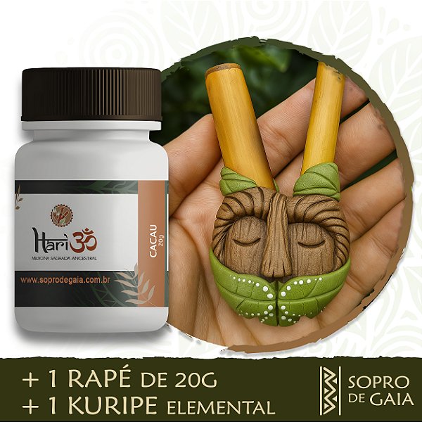 Kit 1 Rapé + Kuripe Elemental Gaia