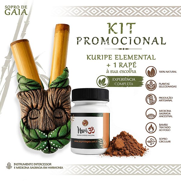 Kit Kuripe Elemental + Rapé HariOM