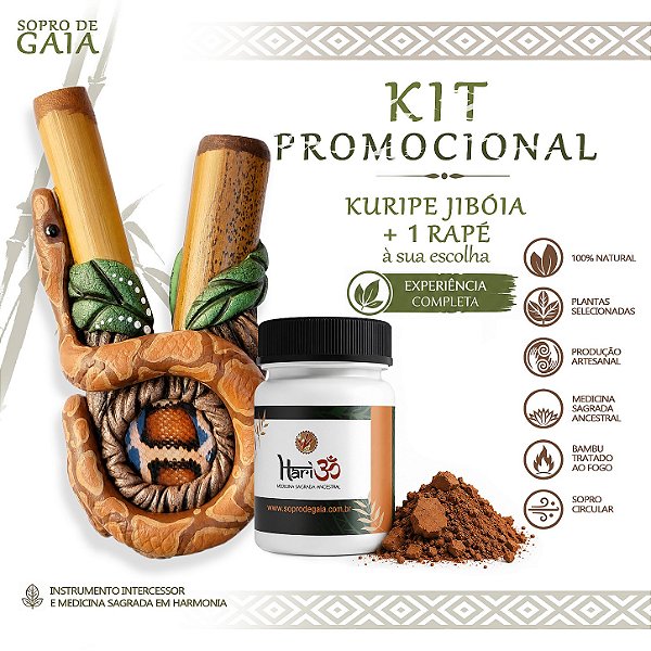 Kit Kuripe Cobra Jiboia + Rapé HariOM
