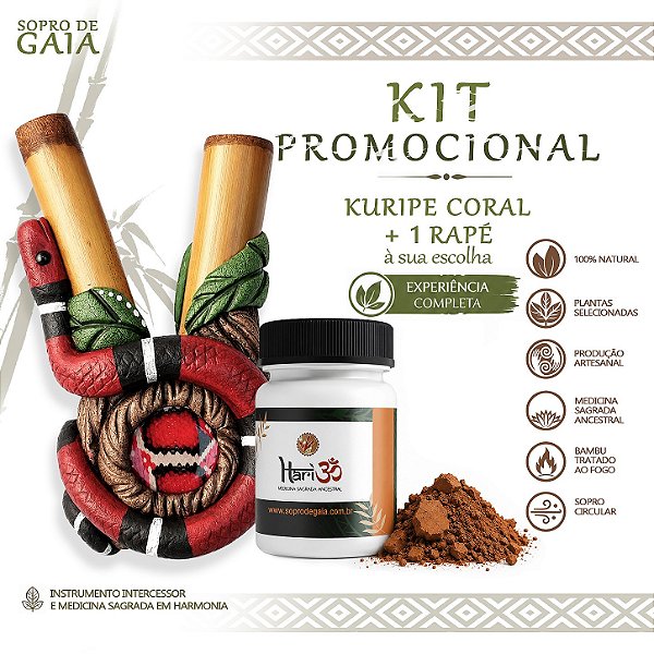 Kit Kuripe Cobra Coral + Rapé HariOM