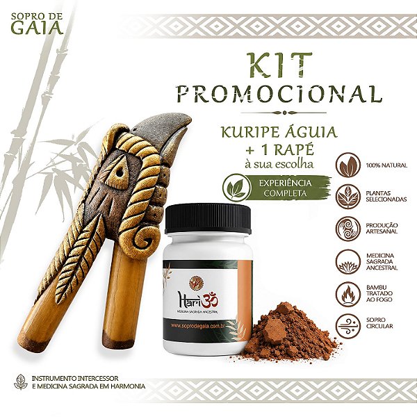 Kit Kuripe Águia Solar + Rapé HariOM