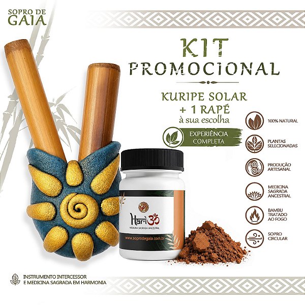 Kit Kuripe Sol (Solar) + Rapé HariOM