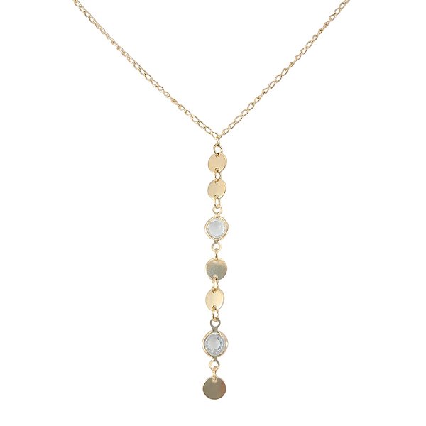 Colar Medalhinhas com Zircônias Banhado a Ouro 18k