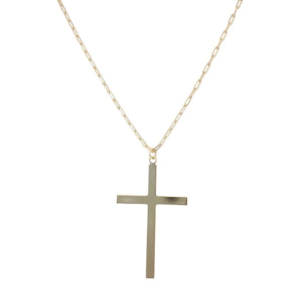 Colar Cruz Feminino Banhado a Ouro 18k