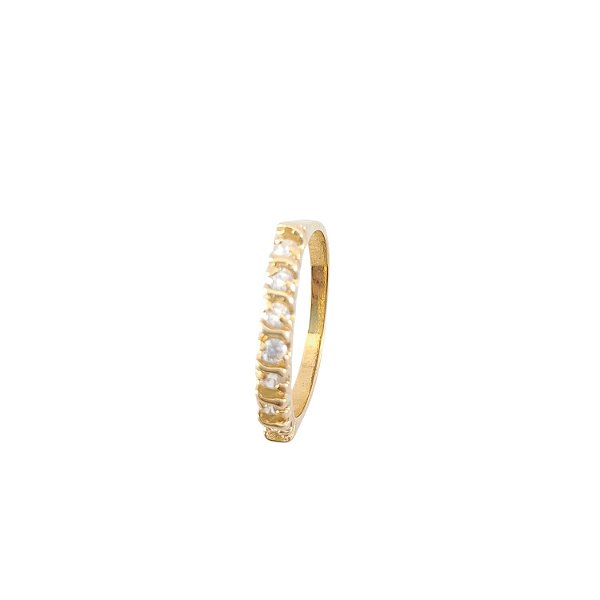 Anel Aparador com Zircônia Banhado a Ouro 18k
